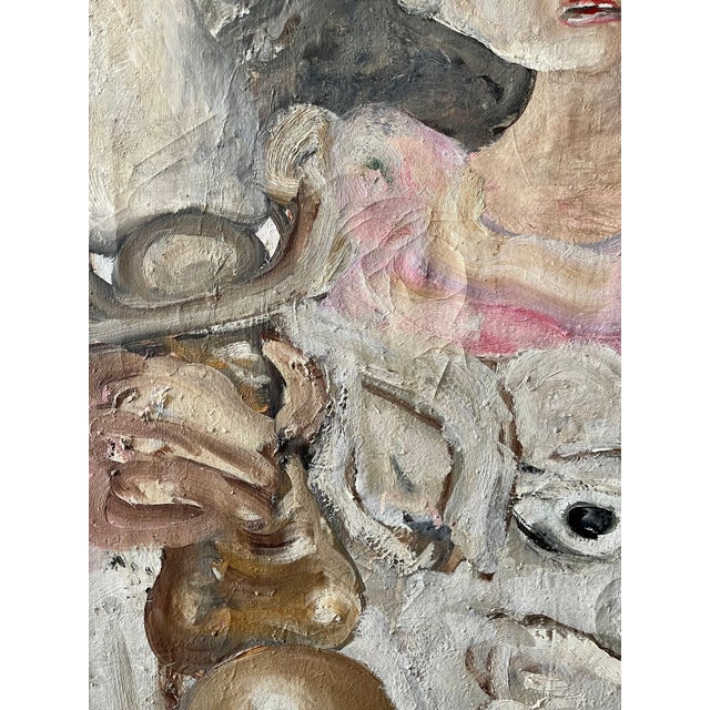 Brown Diego Barboza, Large Venezuelan Expressionist Oil Painting Diego Barboza Latin American Master, 1988 For Sale - Image 8 of 12