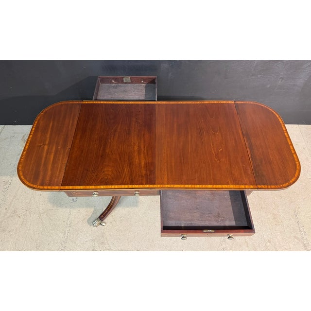 Georgian Inlaid Mahogany Sofa Table, 1820 For Sale - Image 11 of 18