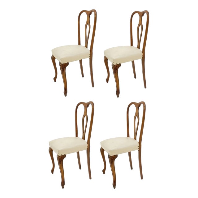 Walnut Collection Chairs, 1960s, Set of 4 For Sale