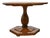 19th Century Biedermeier Round Walnut Pedestal Table With Veneered Starburst Top For Sale