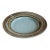 Ravnild Keramik Shallow Basin Light Blue Stoneware Circular Decorative Platter Denmark 1960s For Sale