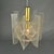 1970s Small Mid-Century Modern Pendant Lamp in Clear Acrylic Glass, Wire and Brass, 1970s For Sale - Image 5 of 18