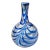 Joe Hamon Blue Swirl Glass Vase Metropolitan Museum of Art Signed Mma For Sale