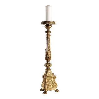 Candleholder in Gilded Bronze For Sale