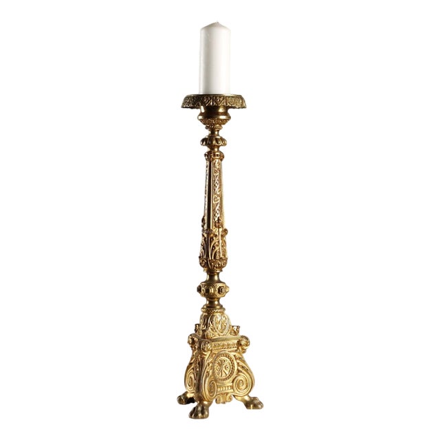 Candleholder in Gilded Bronze For Sale