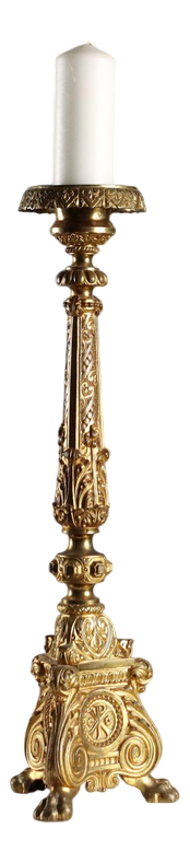 Candleholder in Gilded Bronze