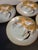 Beautiful set of 5 Japanese porcelain saucers/small plates. These pieces were handpainted and produced around the 1940' or...