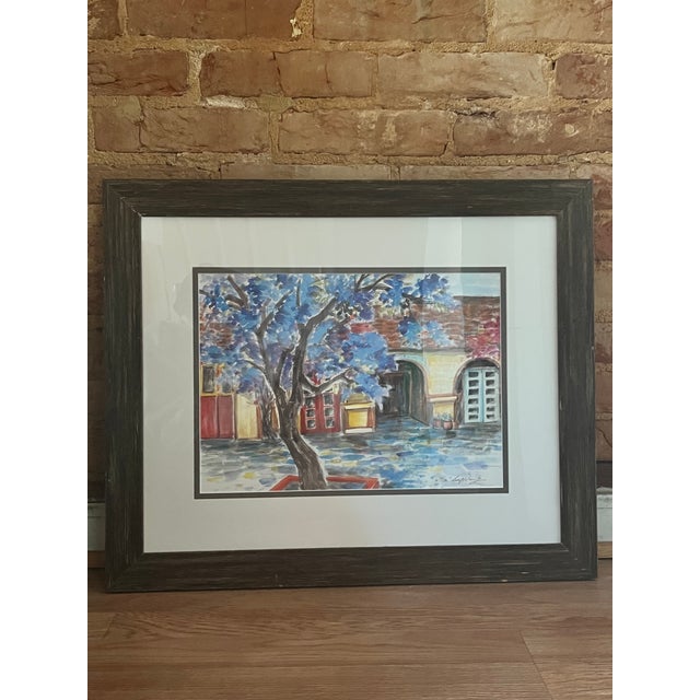 Spanish Signed Lucy Wang Certificate of Authenticity Limited Edition "Spanish Village" Giclee Print For Sale - Image 3 of 8
