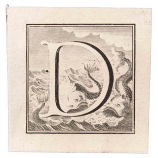 Luigi Vanvitelli, Letter D, Etching, 18th Century For Sale