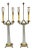 Vintage Chapman French Empire Glass Column Brass Candelabra Table Lamps - A Pair For Sale