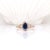 2020s Ceylon Sapphire Diamond Halo Ring: Solid 14k Gold, Pear Shape 6x4mm, Size 6.75 For Sale - Image 5 of 6