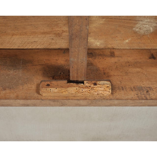 19th Century Country French Provincial Chestnut Farmhouse Table For Sale - Image 17 of 18