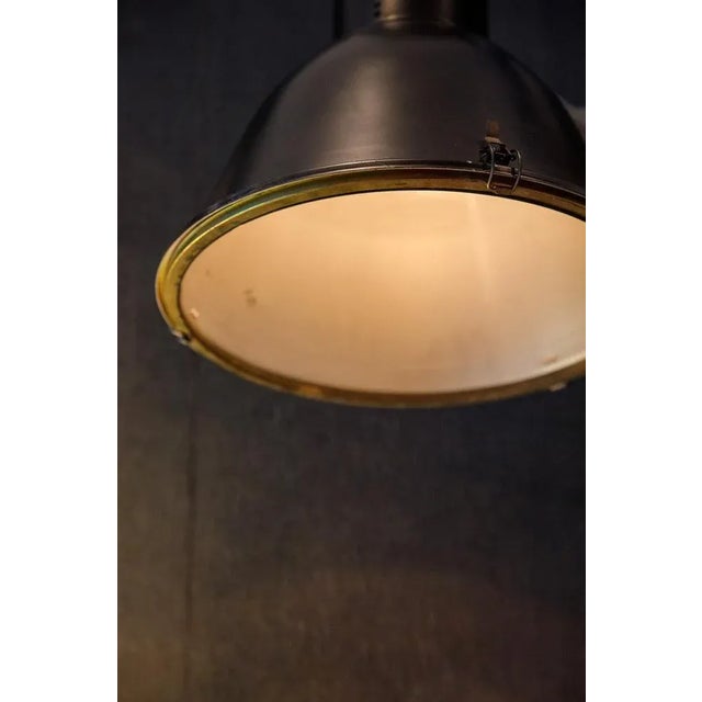 Glass Industrial Corner Lights in Black, Set of 2 For Sale - Image 7 of 13