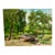 Vintage Impressionist Woodsy Landscape Oil Painting For Sale