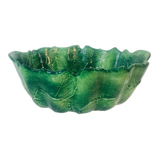 Palm Beach Style Italian Ceramic Bowl For Sale