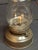 Metal Antique 1900s Brass Miniature Skater's Lantern Clear Globe Oil Lamp For Sale - Image 7 of 8
