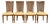 Henredon French Regency Louis XVI Carved Walnut Cane Back Dining Chairs, Set of Four For Sale