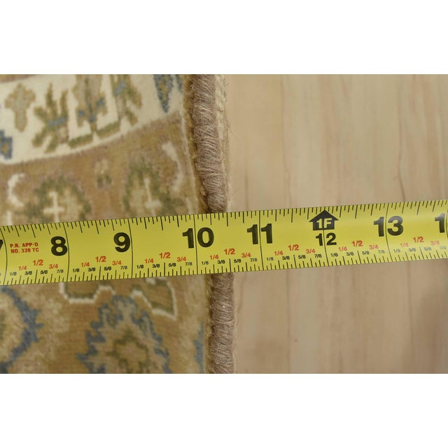 Textile Oushak Rug 2′ X 3’3” Beige Wool Traditional Hand-Knotted Oriental Carpet For Sale - Image 7 of 8