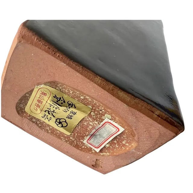 1980s Japanese Modernist Ceramic Ikebana Tall Vase For Sale In Palm Springs - Image 6 of 8