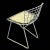 The Knoll Harry Bertoia child chair is an antique piece of furniture that is fully assembled and comes in a white color...