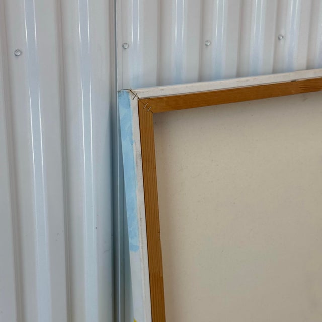 Yellow Coastal Marsh Wetland Landscape Painting For Sale - Image 8 of 12