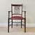 Antique English Edwardian Mahogany Desk Armchair in Velvet, 1890s For Sale - Image 4 of 17