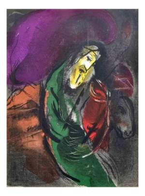 Marc Chagall, The Prophet Jeremiah, Lithograph Plate, 1960