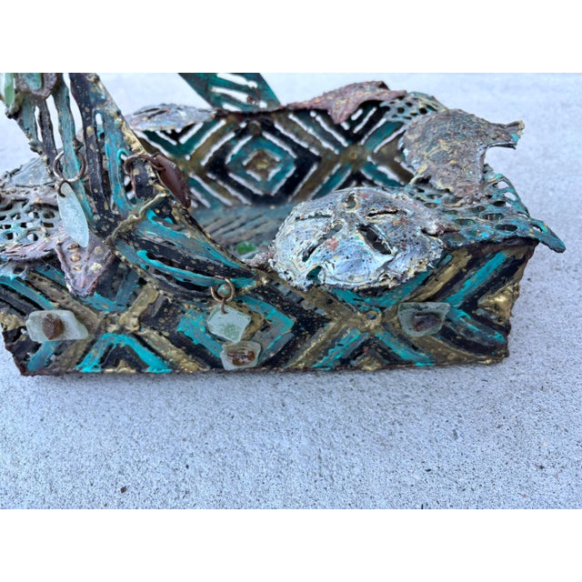 1990s Trudi Gilliam Torch Welded Nautical Theme Basket For Sale - Image 5 of 11