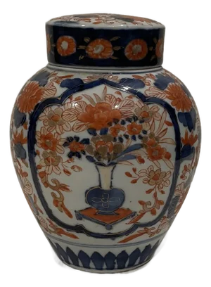 Antique Imari Porcelain Ginger Jar