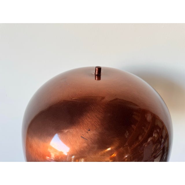 Metal Mid-Century Brown / Copper Finish Mushroom Floor Lamp For Sale - Image 7 of 12