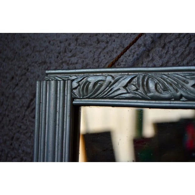 1930s Art Deco Silver Mirror For Sale - Image 5 of 7