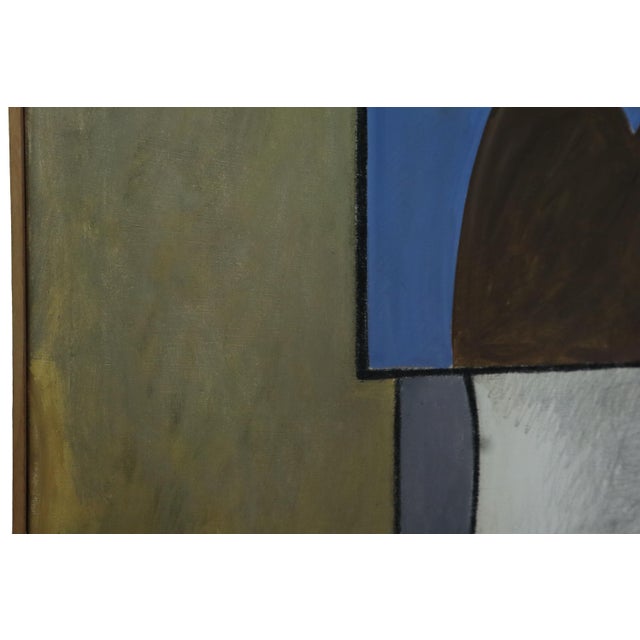 1960s Louis Bunce Abstract Oil & Graphite on Canvas For Sale In Portland, OR - Image 6 of 9