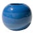 Blue Striped Studio Pottery Sphere Vase For Sale