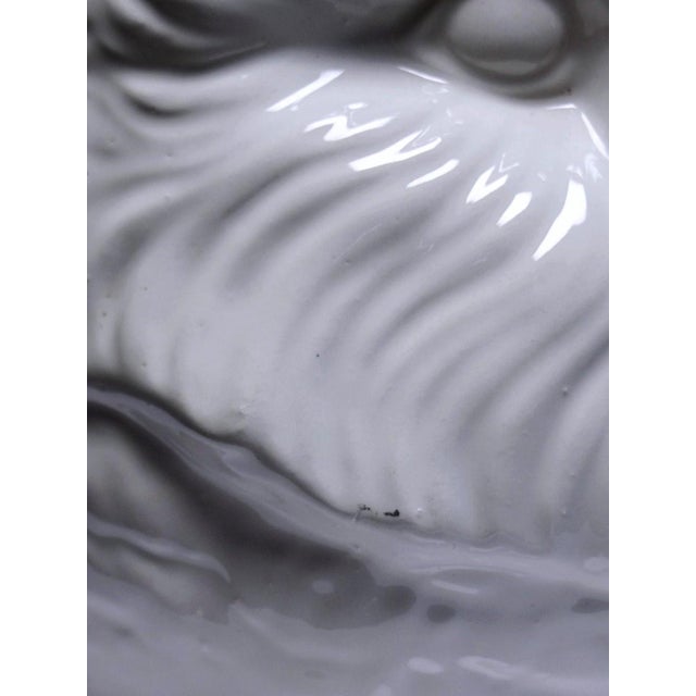 Large Vintage Italian White Earthenware Owl Head Cachepot, 1960s For Sale - Image 14 of 18