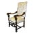 Carved Walnut Armchair French Style High Back Vintage Upholstered Floral Chair For Sale