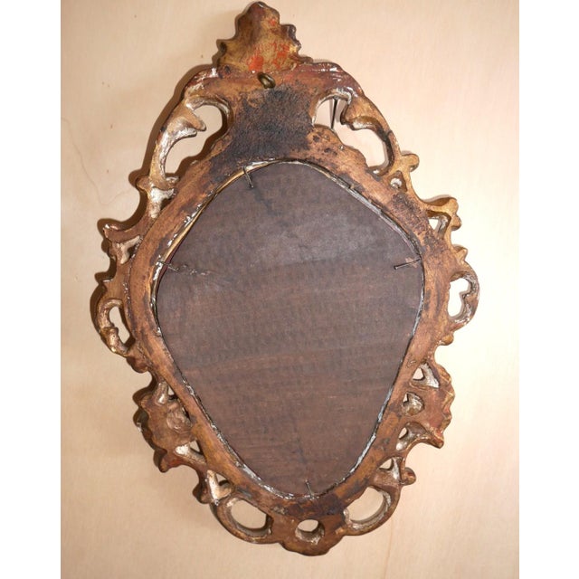 Brown Small Mirrors with Carved Frames, 1930s, Set of 2 For Sale - Image 8 of 18