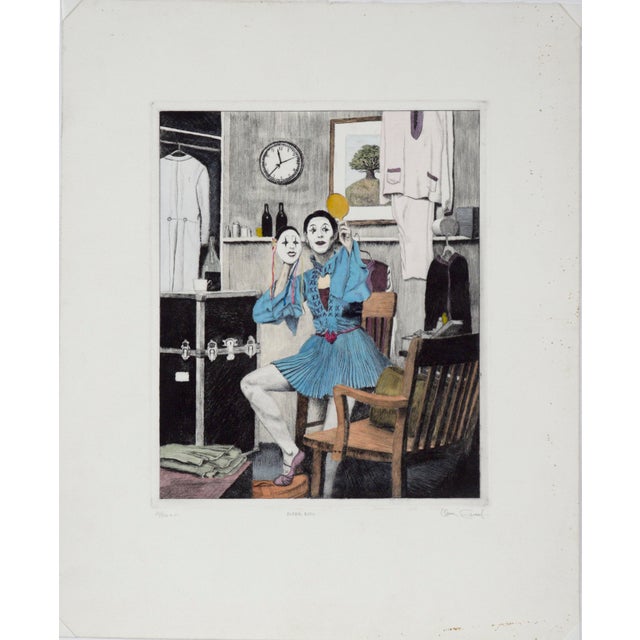 "Alter Ego" - Original Watercolor Hand-Painted Etching on Paper - 35/120 Edition Variable In this highly detailed hand...