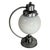 Silver Art Deco Style Table Lamp with Opaline Glass & Metal Base For Sale - Image 8 of 8