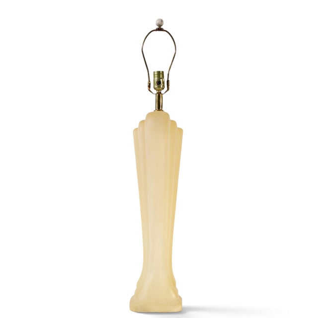 Mid 20th Century Paolo Gucci Mid Century Frosted Resin Table Lamps - Pair For Sale - Image 9 of 10