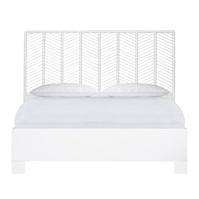 Liam Platform Bed King - White For Sale - Image 12 of 12