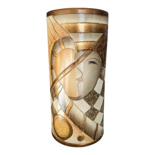Vintage Abstract Cubist Alexander Kalifano Vase For Sale