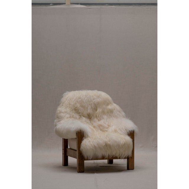 Yeti Easy Chair in Sheep Upholstery, 1960s For Sale - Image 4 of 18