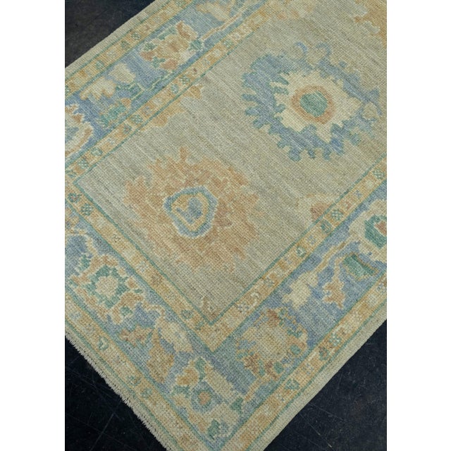 Turkish Turkish Oushak Runner Rug 3' x 6'2" #17363 For Sale - Image 3 of 8