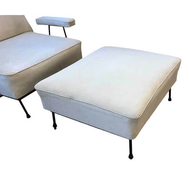 Paul McCobb Rare Paul McCobb Mid Century Modern Reclining Chair & Ottoman For Sale - Image 4 of 5