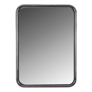 Vintage Italian Chrome Metal Wall Mirror, 1970s For Sale