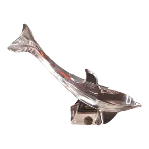 Vintage Cristal D Arques France Crystal Dolphin Figurine