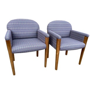 1990s Steelcase Modern Upholstered Side Chairs - a Pair For Sale