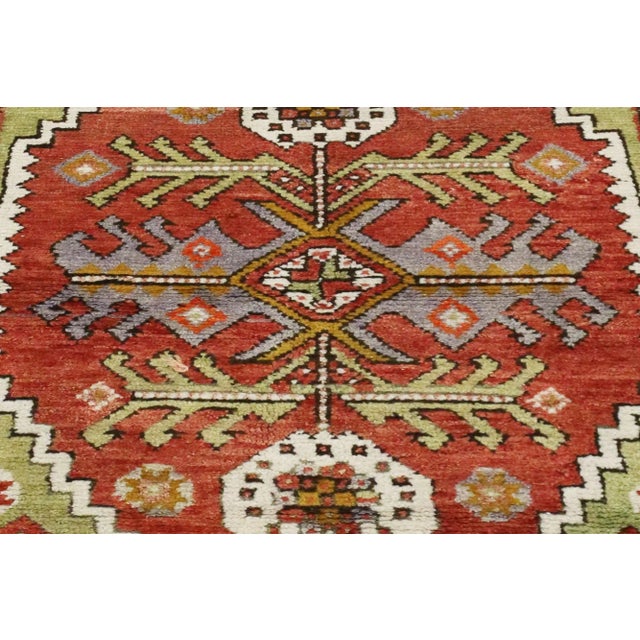 Mid 20th Century Colorful Vintage Turkish Oushak Rug - 03'00 X 04'09 For Sale - Image 5 of 6