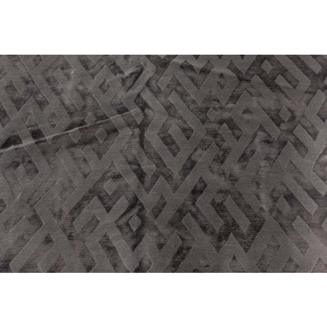 Modern Abstract Geometric Modern Silk Tibetan Rug by Doris Leslie Blau For Sale - Image 3 of 9