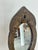 French Antique French Repoussé Metal Table Mirror With Green Glass Accents, C. 1900–1930 For Sale - Image 3 of 9